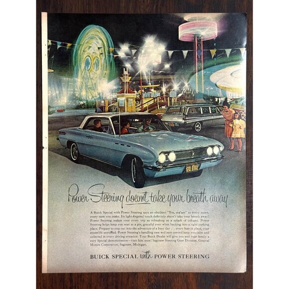 Other - Vintage 1962 Buick Special Car at Fair Circus Advertisement Print Ad